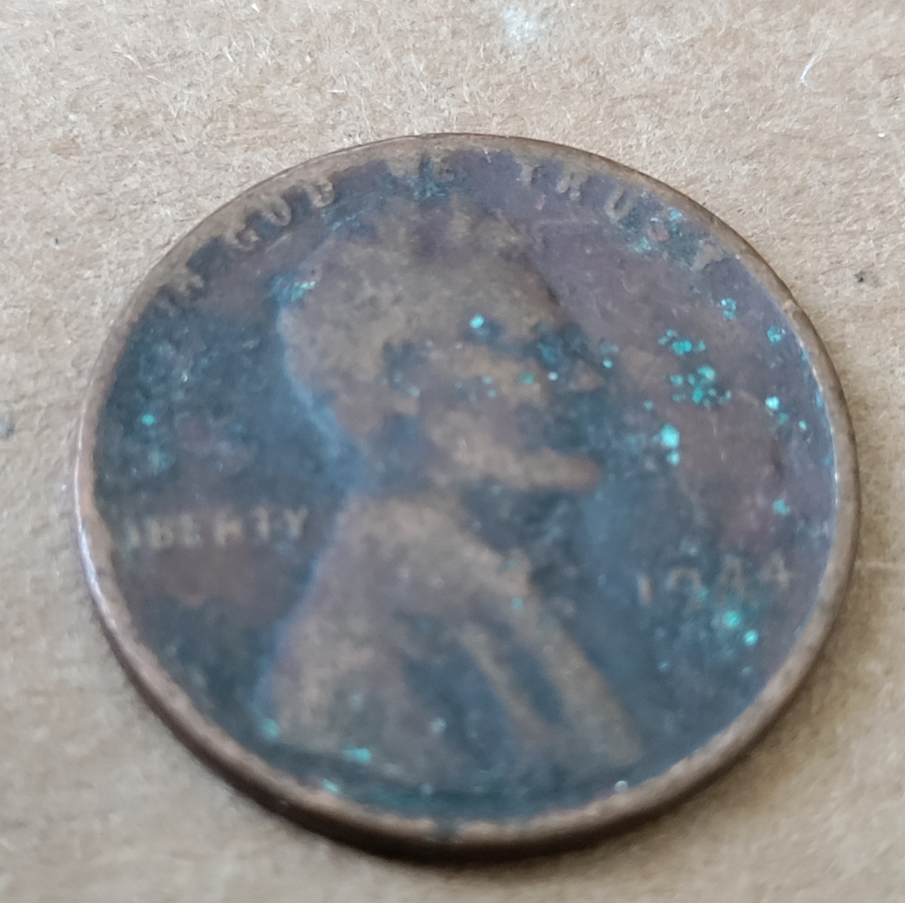 Tools .1944 Wheat Penny Error No Mint Mark ( L ) in Liberty Rim Error Cent Coin